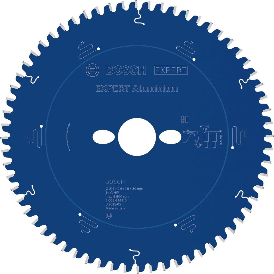 Bosch EXPERT Aluminium 216x30 lame scie circulaire 64 dents