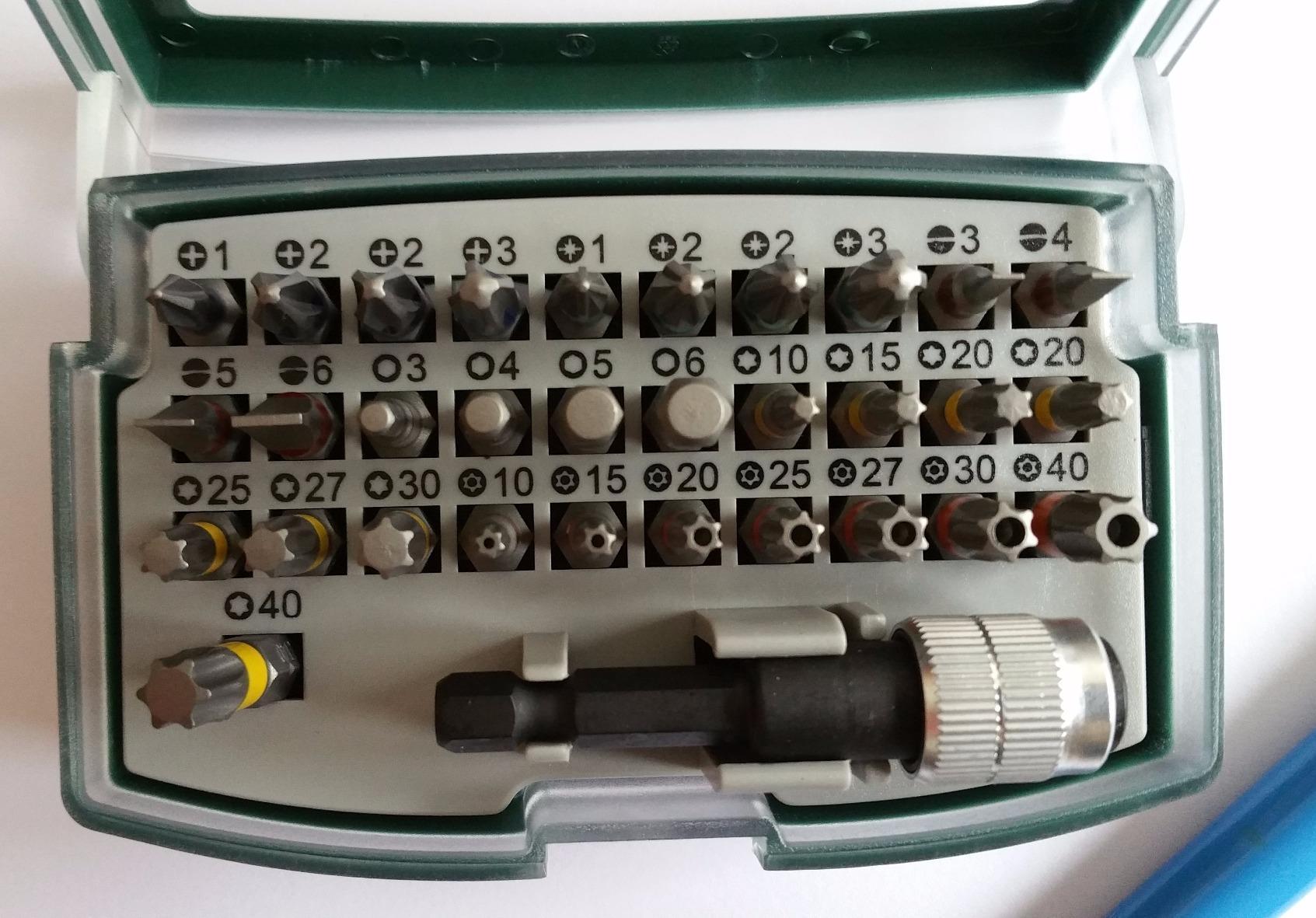 Bosch jeu embouts vissage 32 pièces code couleur tournevis