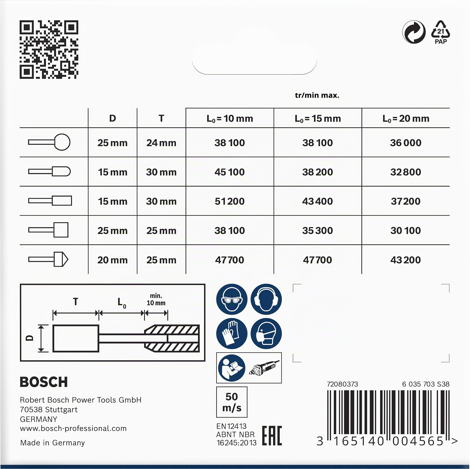 Bosch PRO Steel Set polissage 5 meules sur tige rose