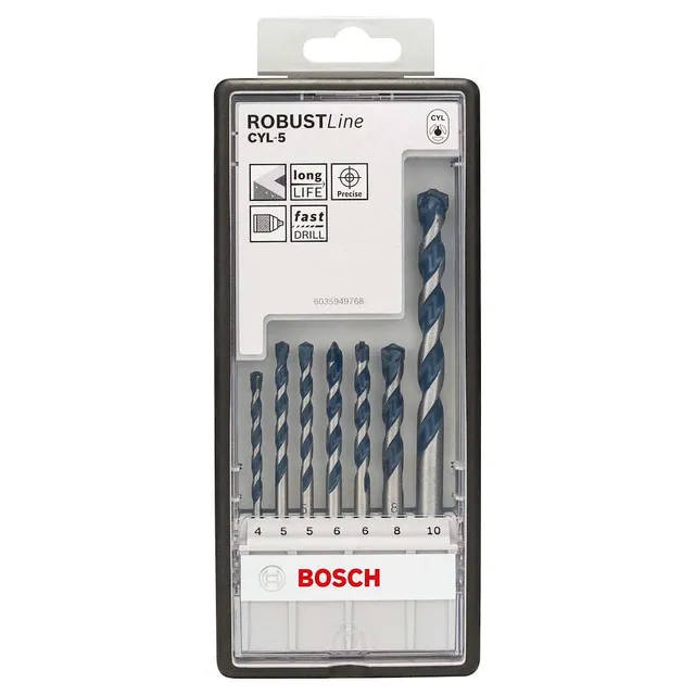 Bosch Jeu 7 Forets Béton CYL-5 Ø 4-10 mm Robust Line