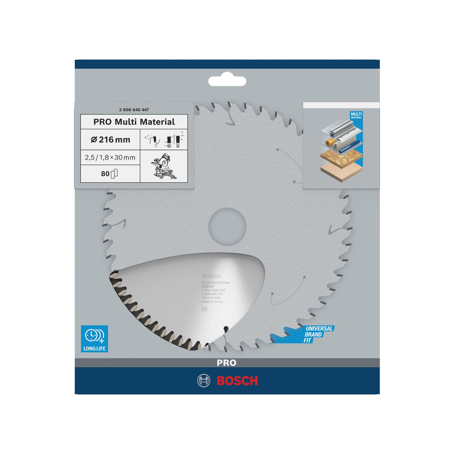 Bosch PRO Multi Material Lame circulaire 216x30 80 dents