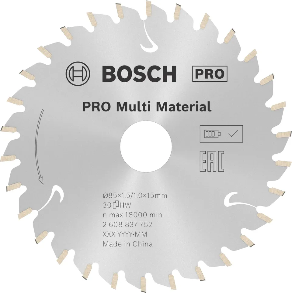 Bosch Standard Multi Material lame scie circulaire 85 mm 30 dents
