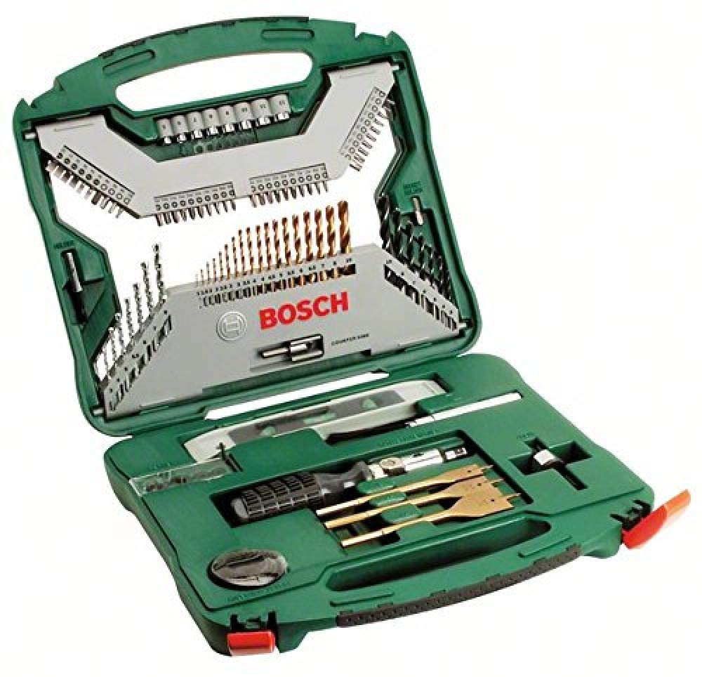 Bosch X-Line coffret 100 pièces titane bois pierre métal