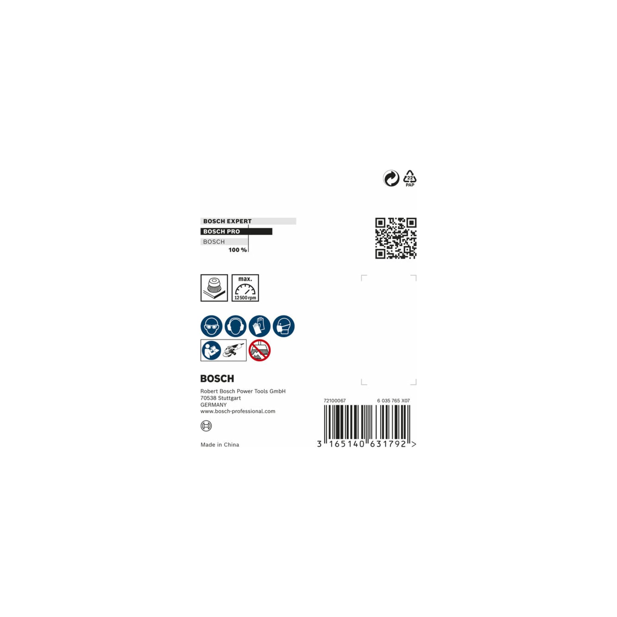 Bosch PRO Steel Brosse Boisseau 75 mm M14 Acier