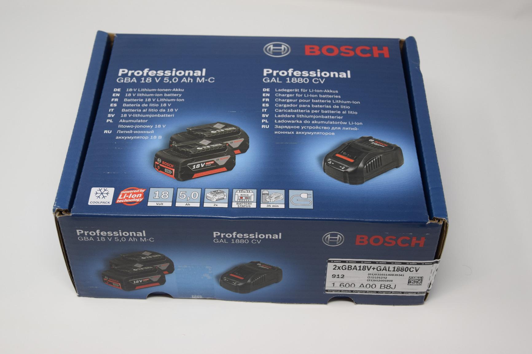 Bosch GBA 18V Starter-Set 2 Batteries 5.0Ah + Chargeur