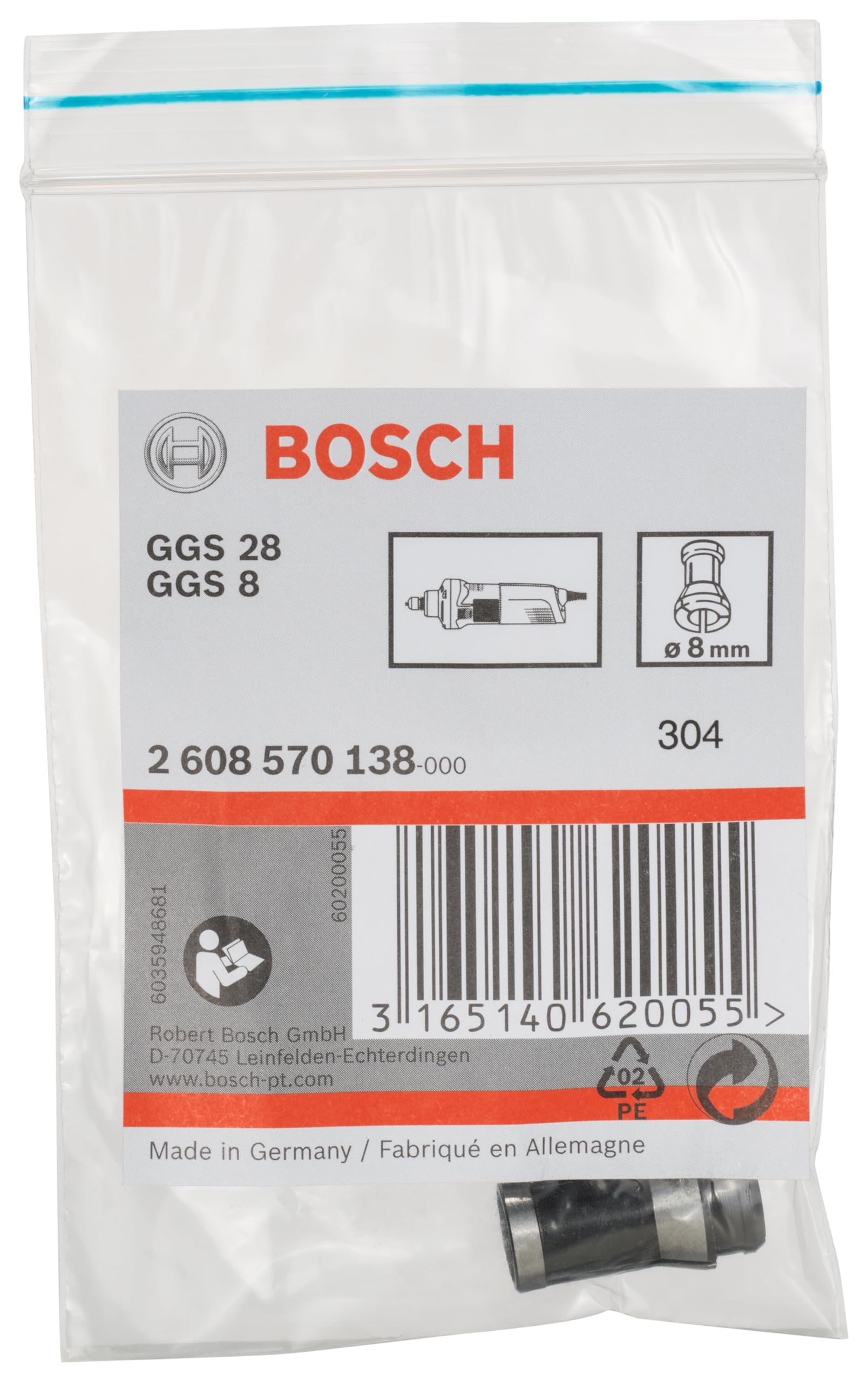 Bosch pince serrage 8 mm défonceuse avec écrou