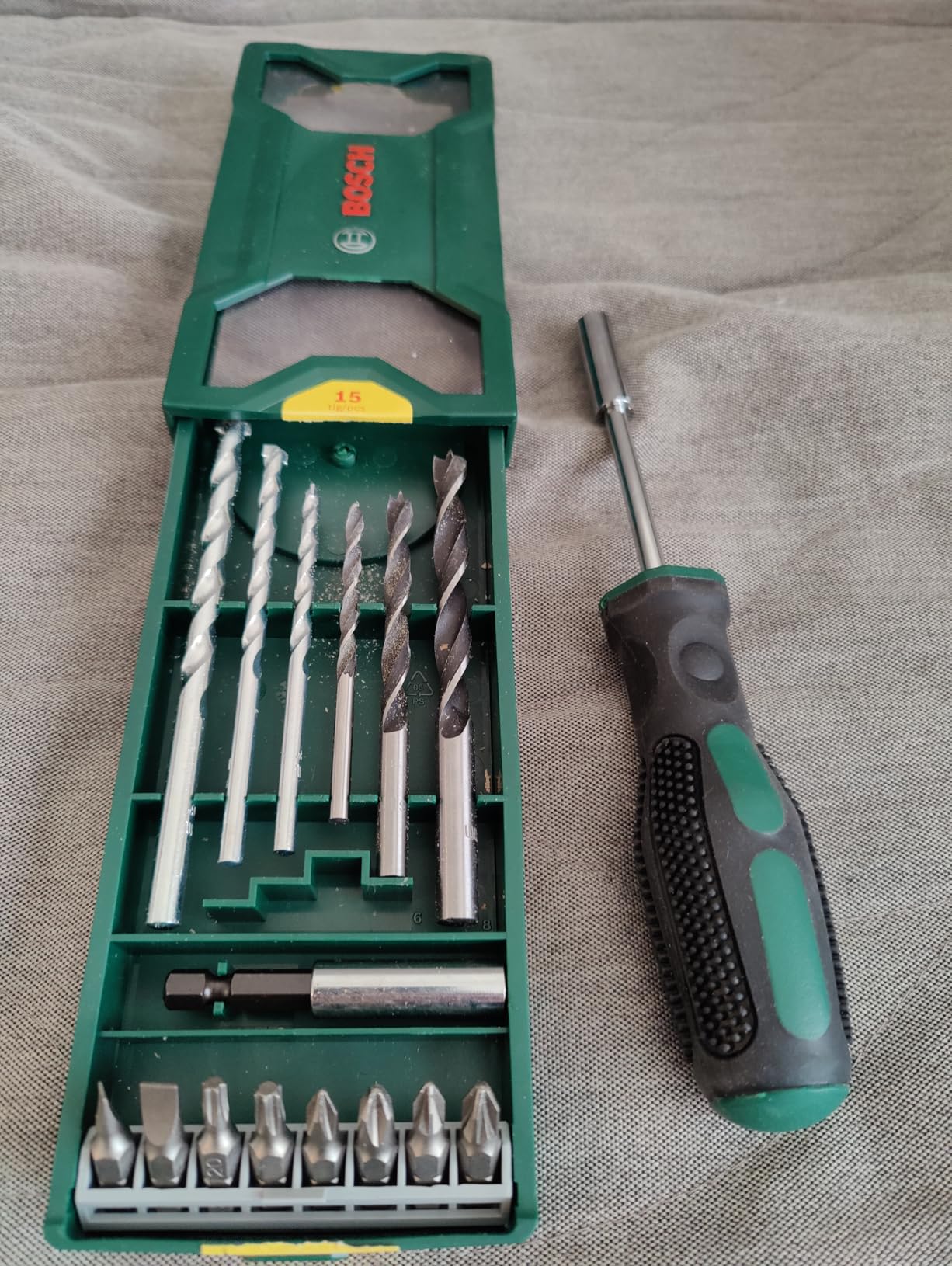 Bosch Mini X-Line coffret mixte 15+1 forets bois pierre