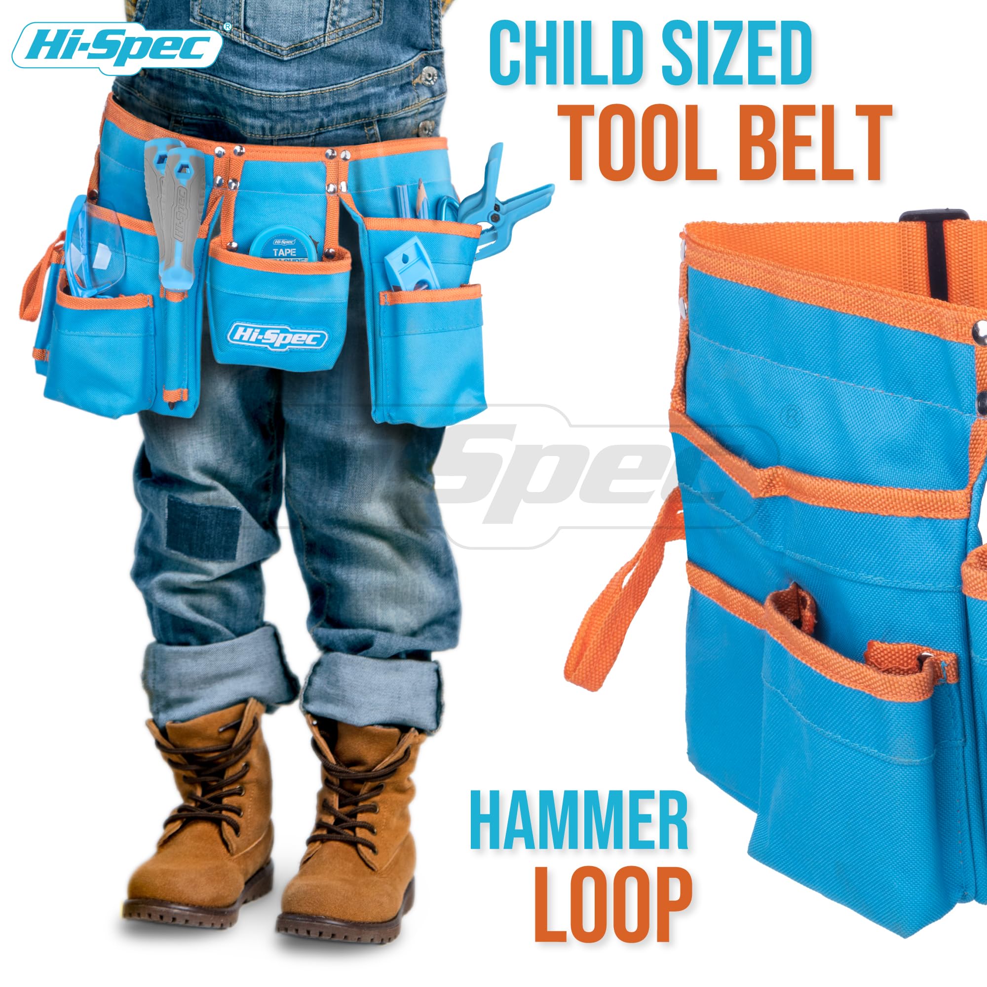 Hi-Spec KIDS Series ceinture outils enfant bleue 16p