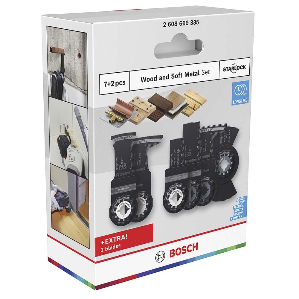 Bosch Wood Soft Metal coffret multifonction 9 lames bois