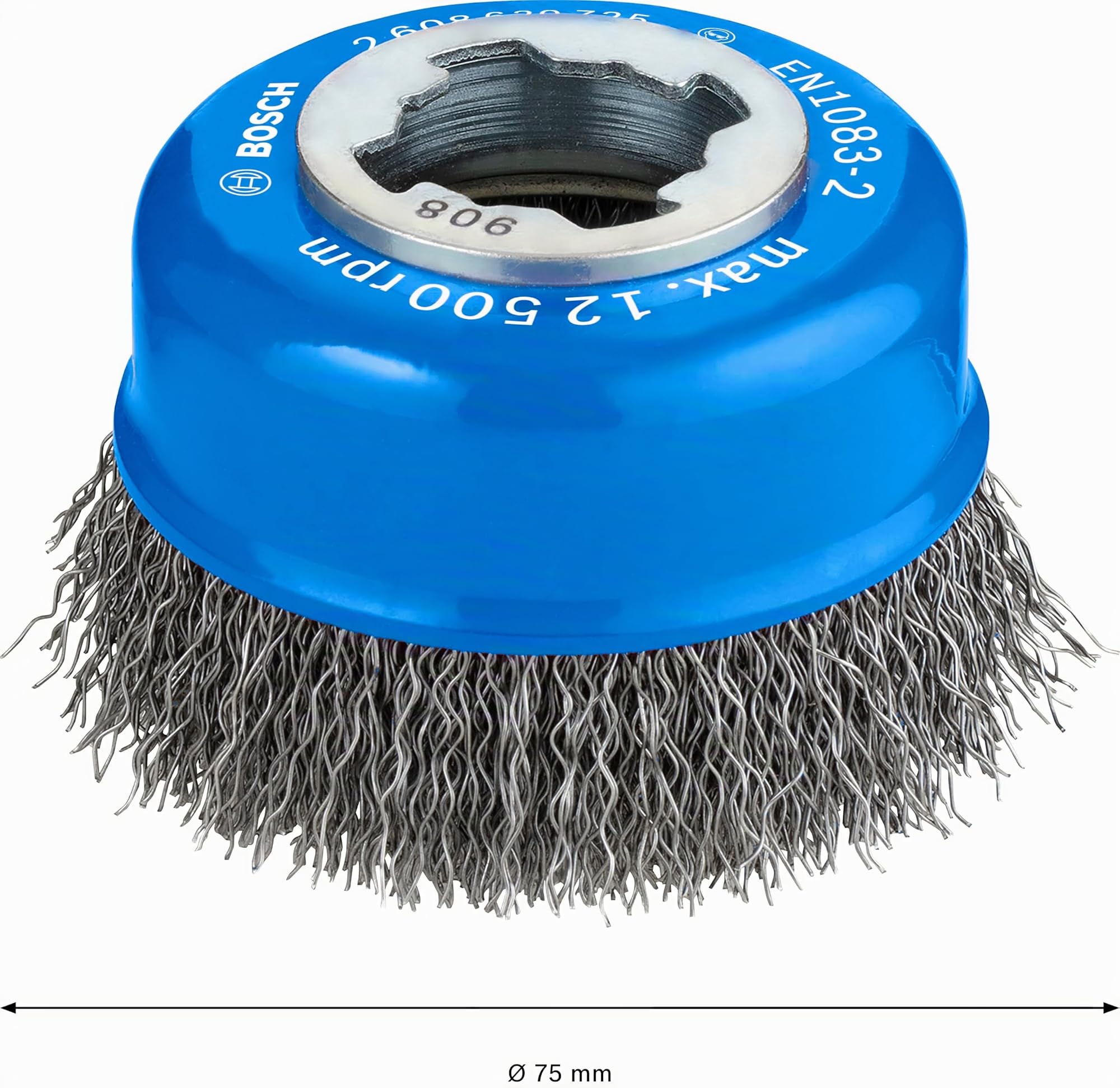 Bosch Pro Brosse boisseau acier 75mm X-Lock fils ondulés