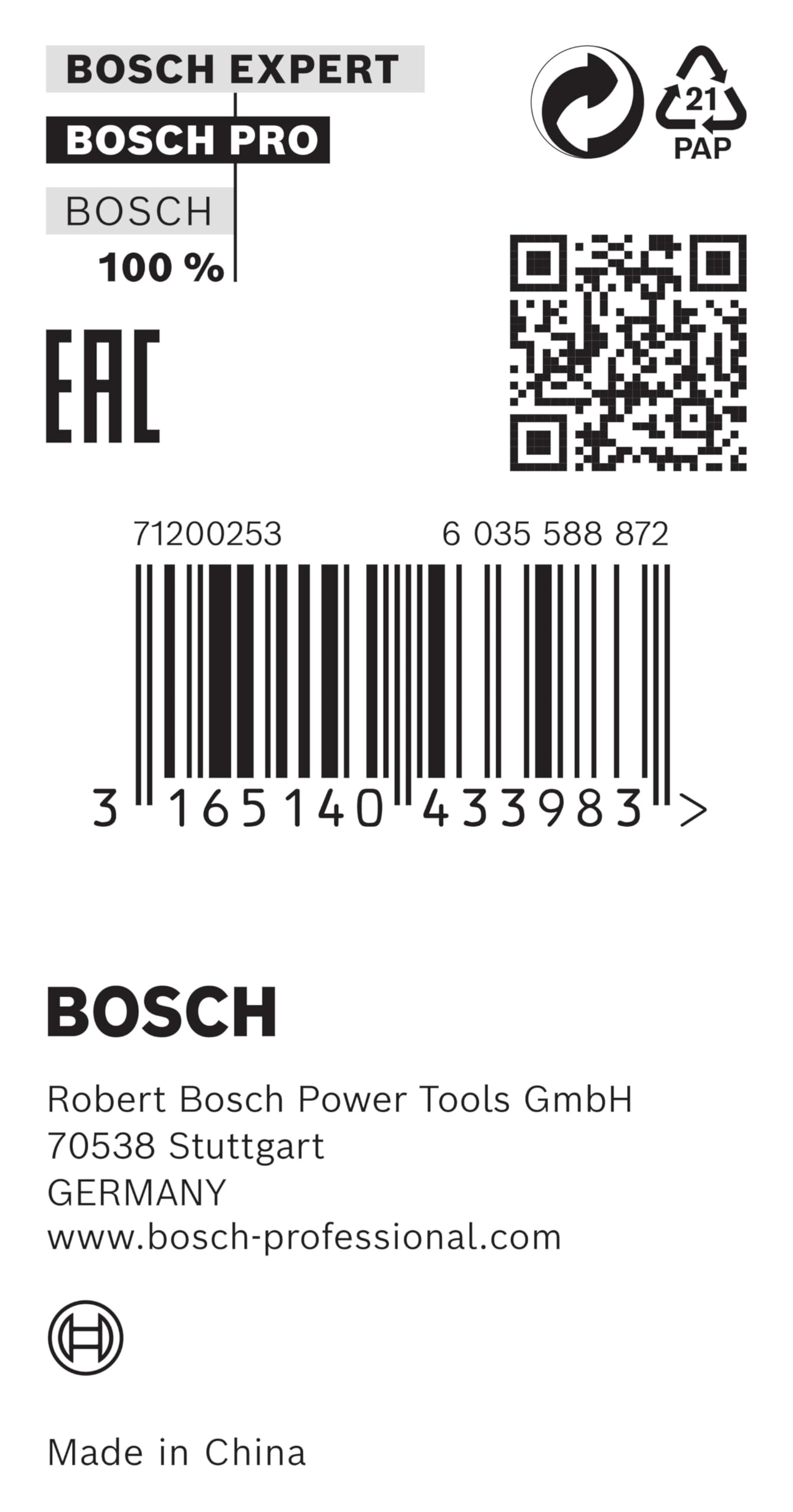 Bosch Pro 30x25,4 mm bague réduction lame scie