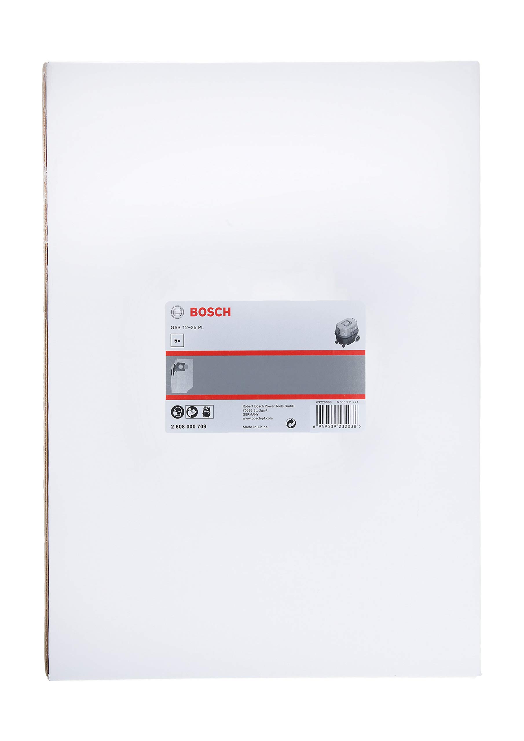 Bosch GAS 12-25 PL Lot 5 sacs non-tissé aspirateur