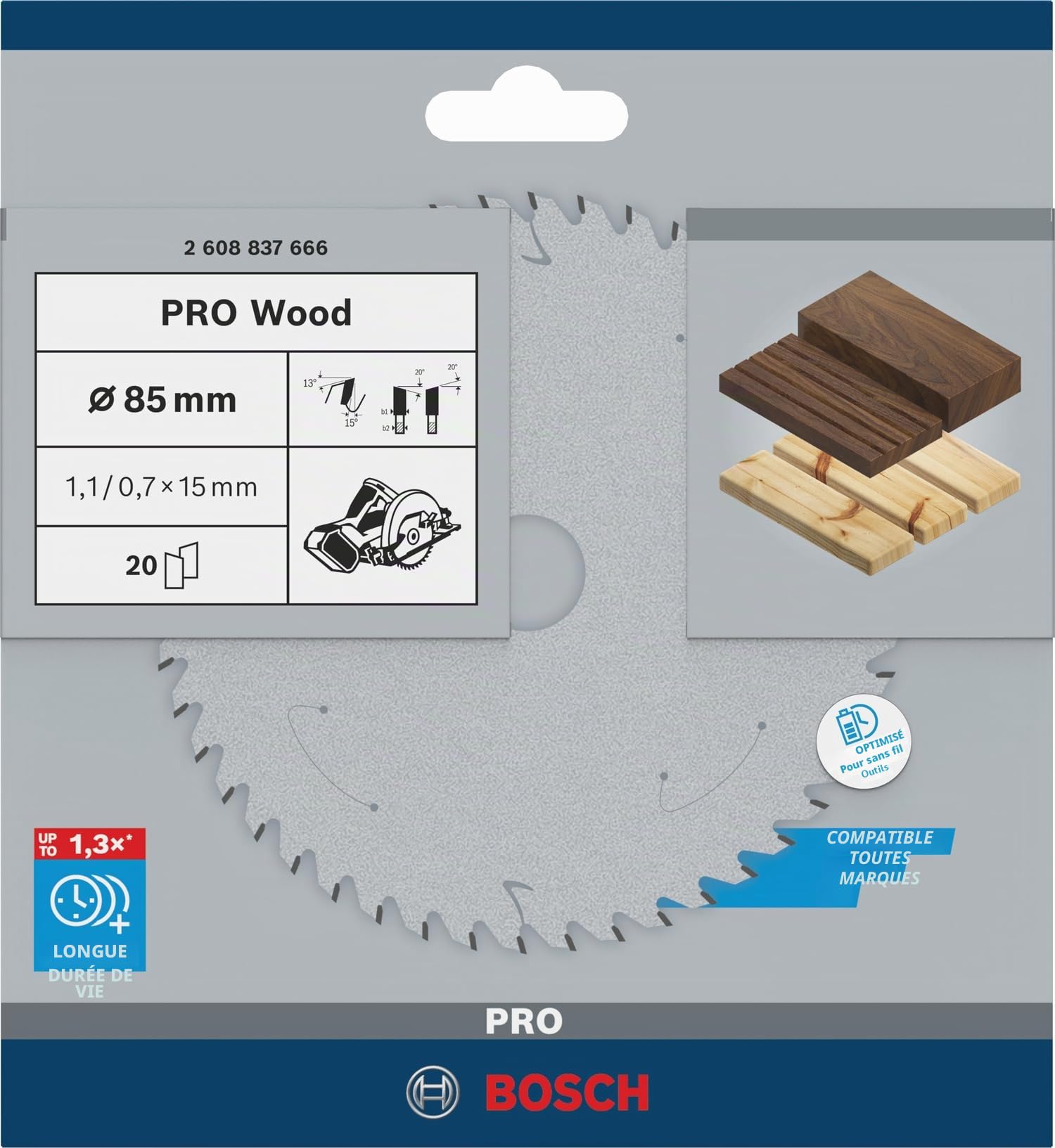 Bosch Standard for Wood lame scie circulaire 85 mm 20 dents bois