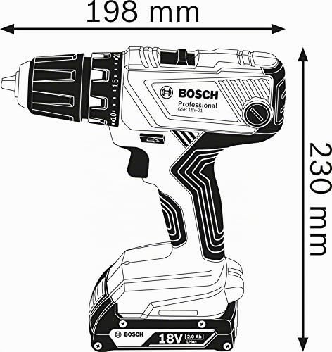 Bosch GSR 18V-21 perceuse-visseuse 55 Nm 2x2,0 Ah L-BOXX