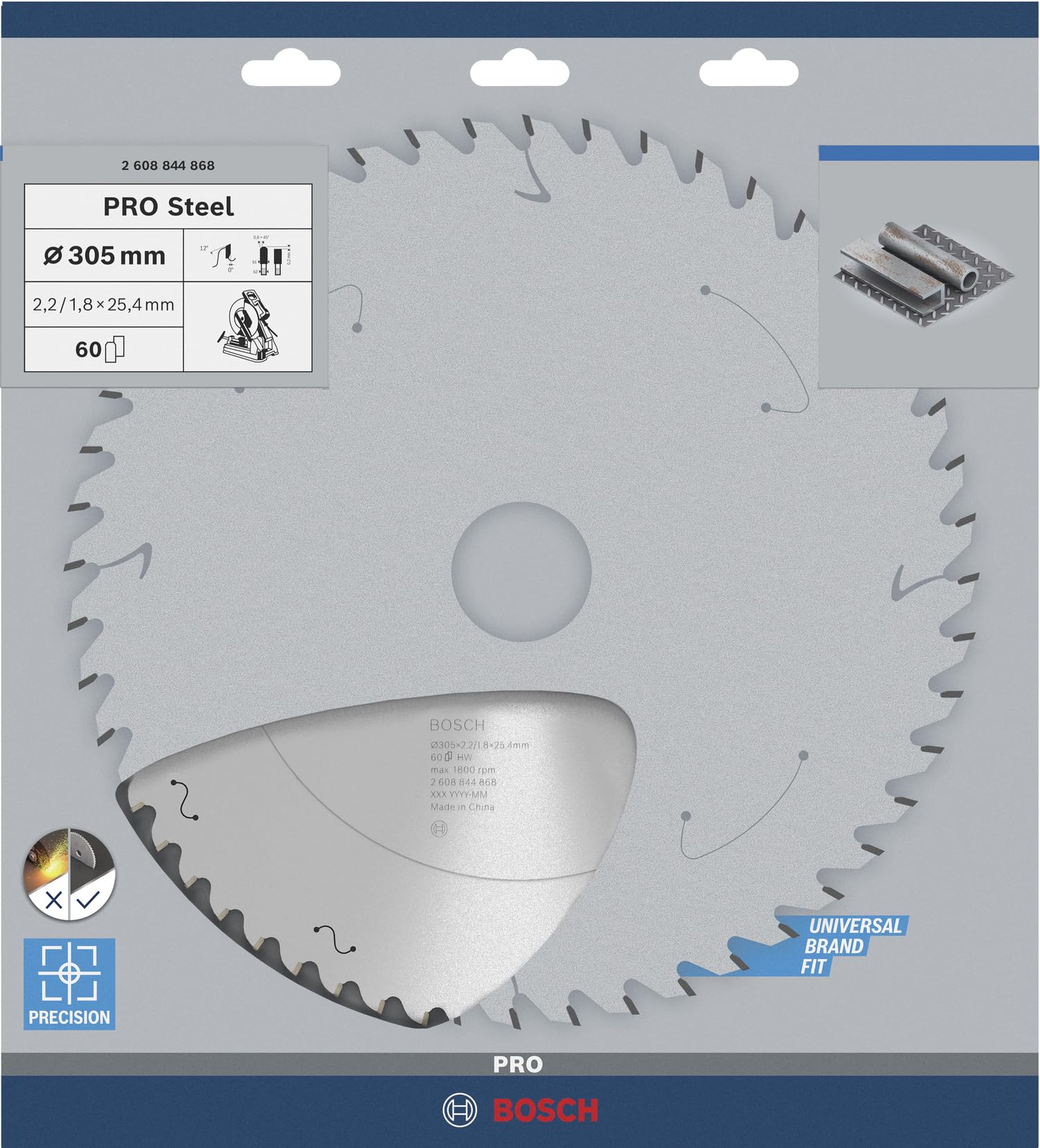 Bosch PRO Steel lame circulaire acier Ø305 mm 60 dents