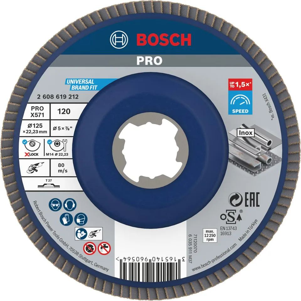 Bosch PRO X571 Plateau à lamelles 125 mm grain 120