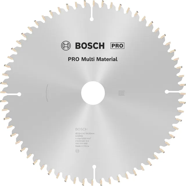 Bosch PRO Multi Material lame scie circulaire 235 mm alu plastique