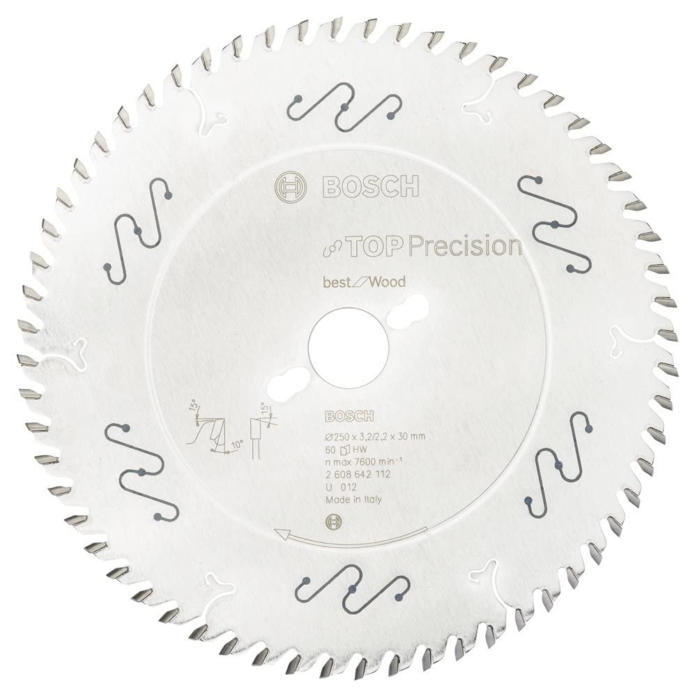 Bosch Top Precision Lame Scie Circulaire 250x30mm 60 Dents Bois