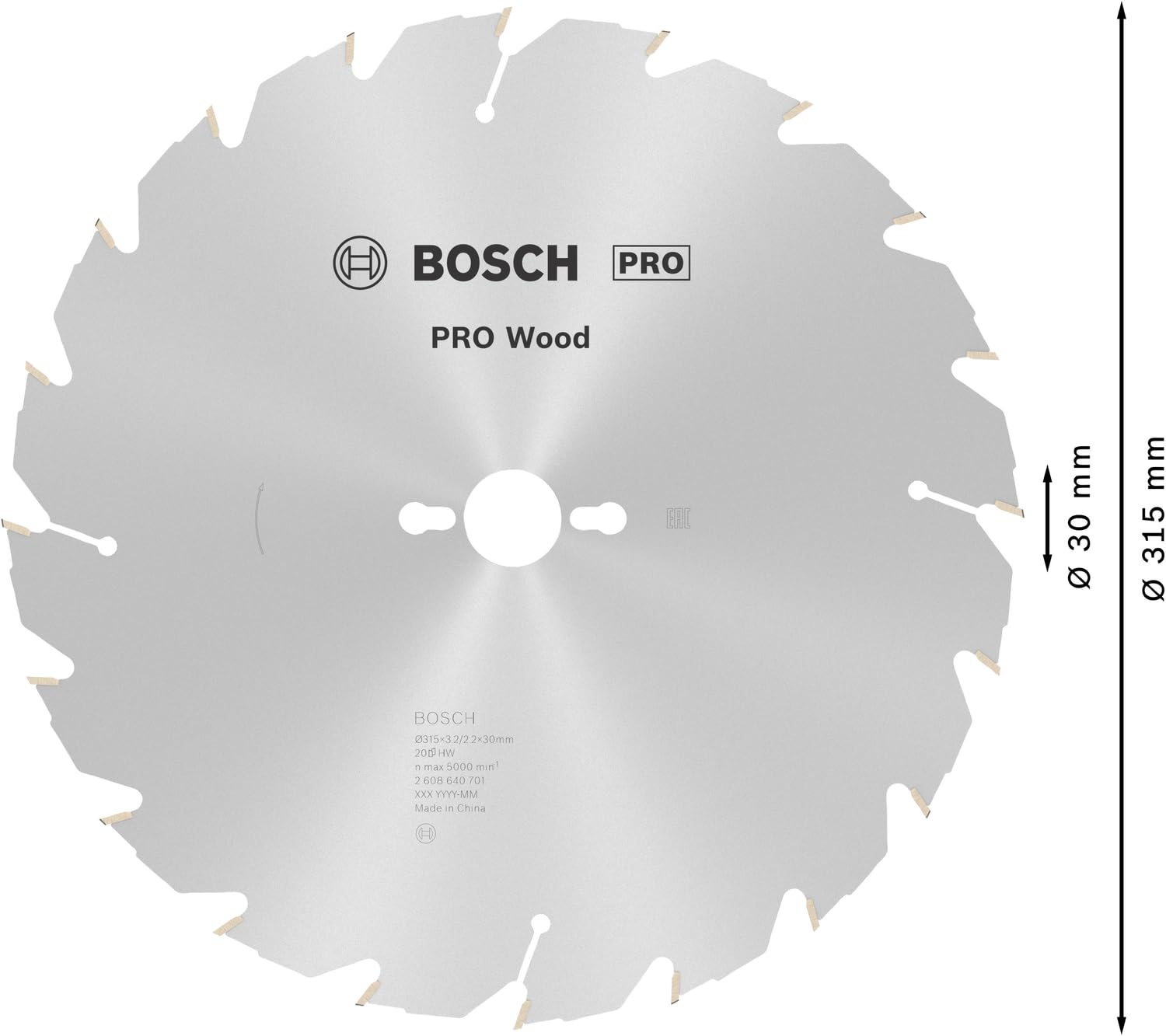Bosch Pro Wood 315 mm lame scie circulaire stationnaire