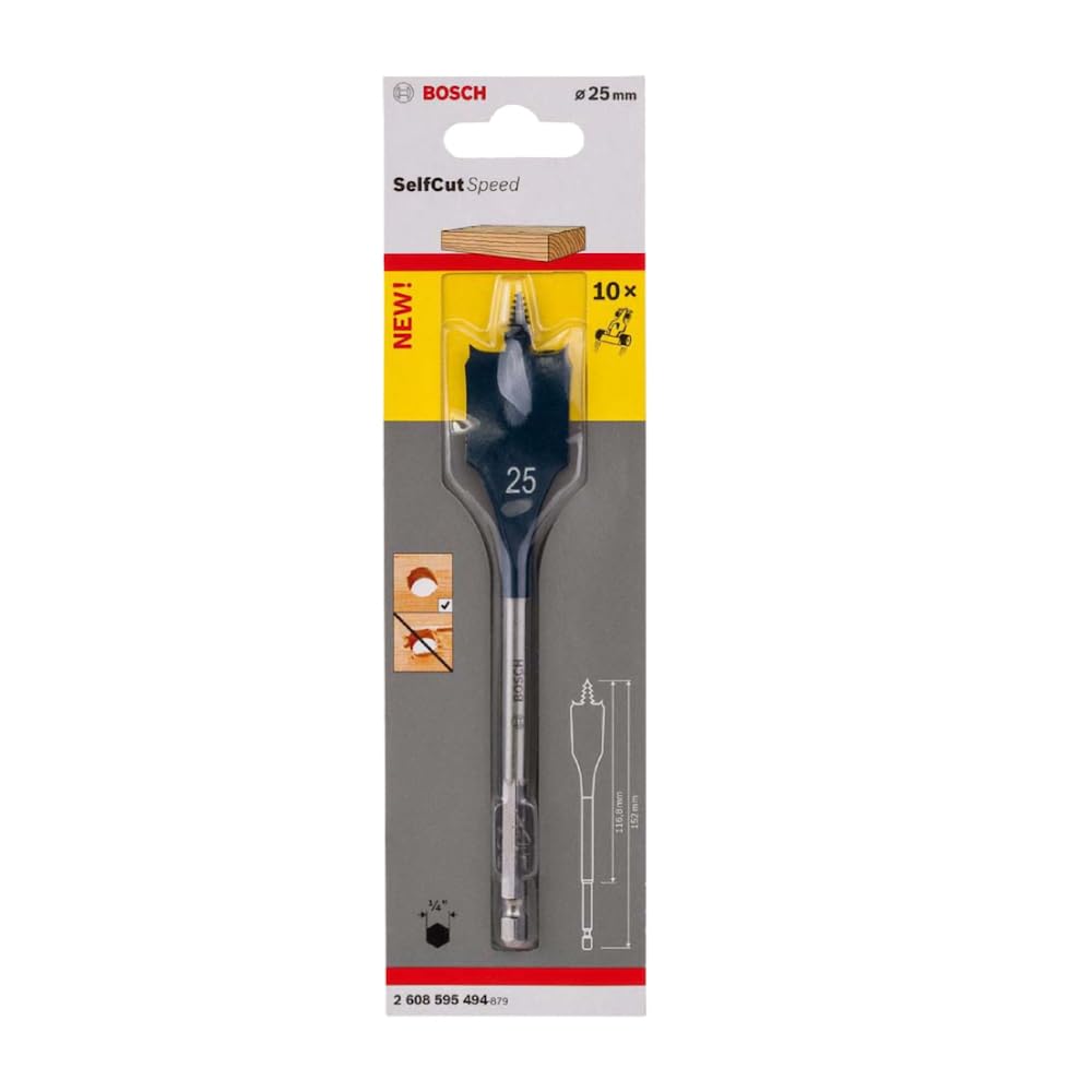 Bosch Self Cut Speed mèche plate bois Ø 25 mm 152 mm