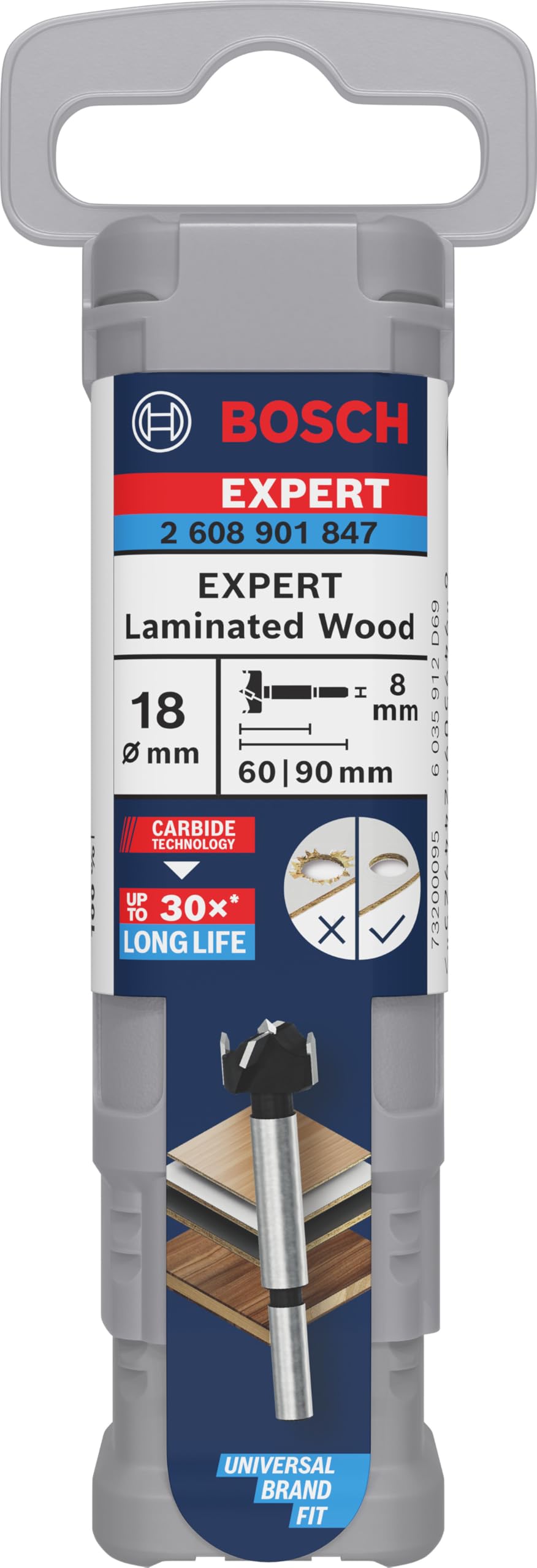 Bosch EXPERT foret de coupe 18x60x90 mm bois stratifié