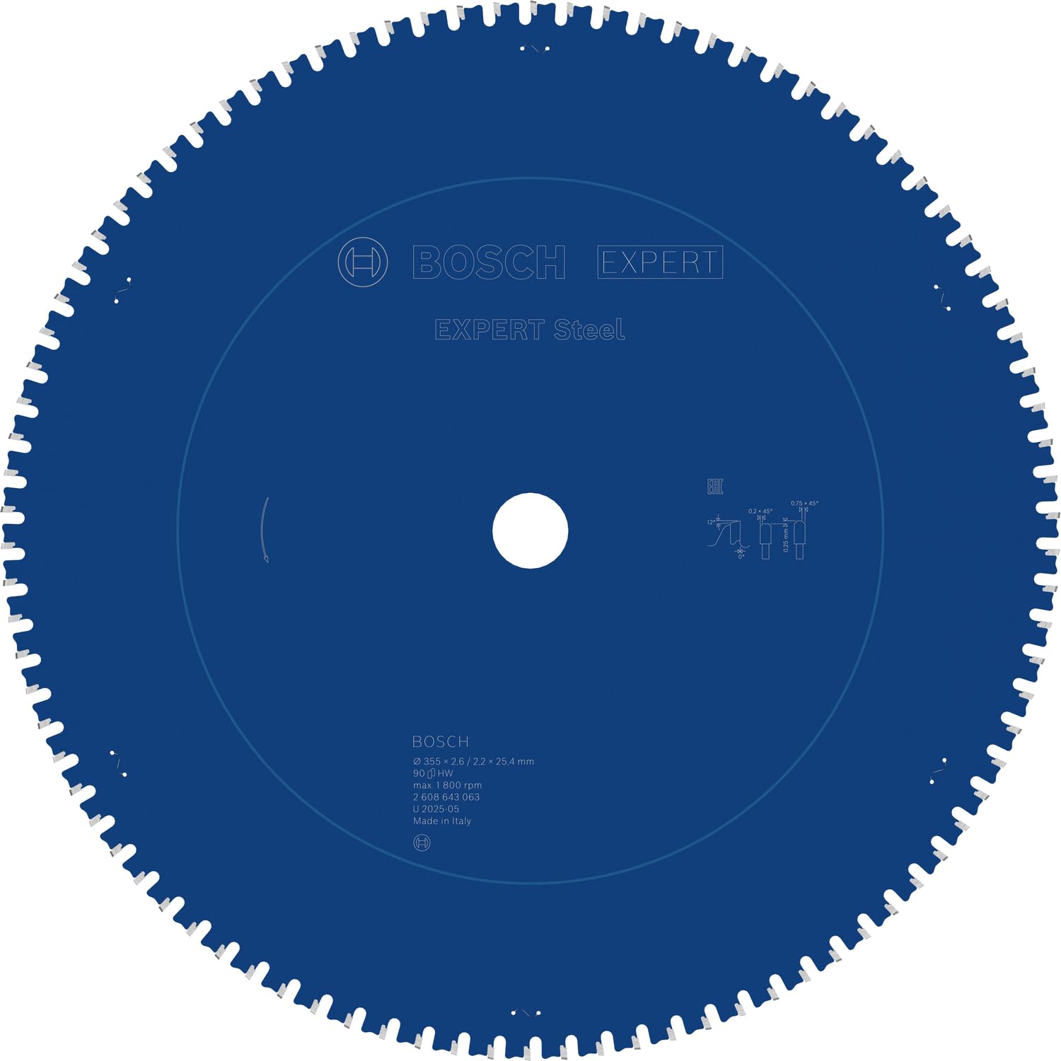 Bosch EXPERT Steel lame scie 355 mm 80 dents acier