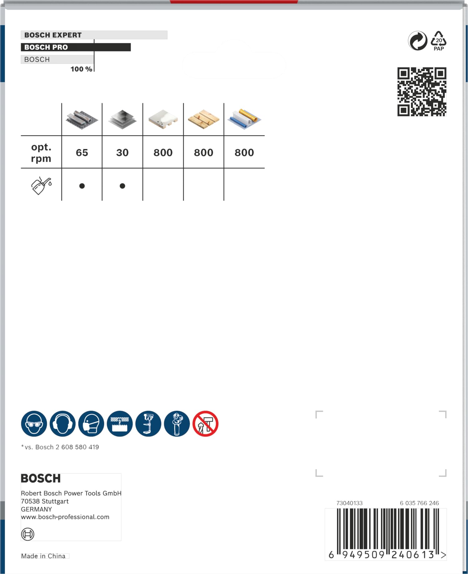 Bosch PRO Multi Material scie trépan Ø 133 mm bois métal