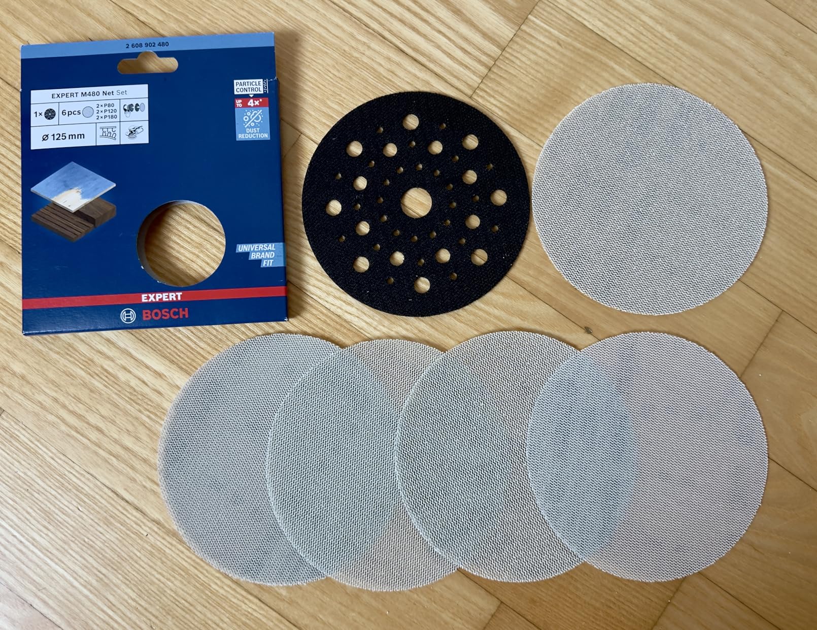 Bosch Expert M480 kit 7 filets ponçage 125 mm bois