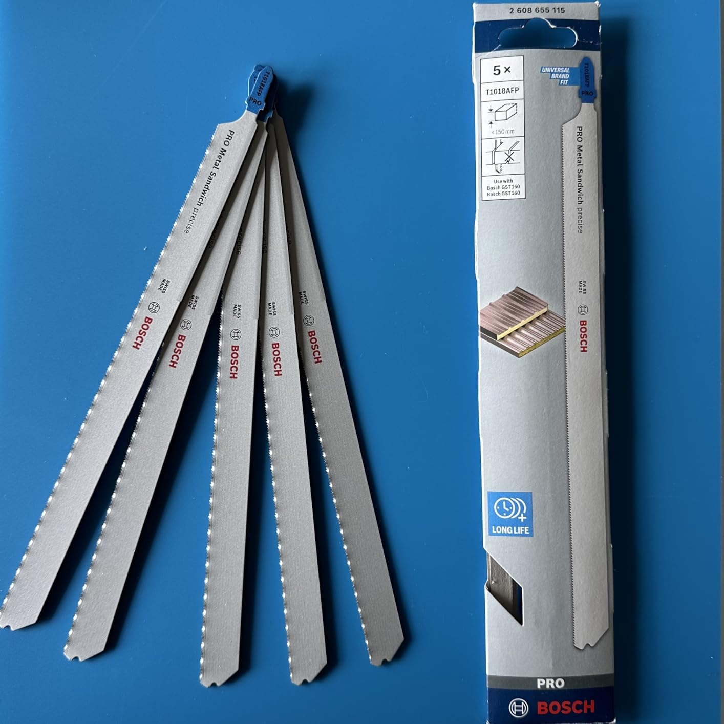 Bosch PRO T1018AFP lame scie sauteuse 5 pcs 250 mm