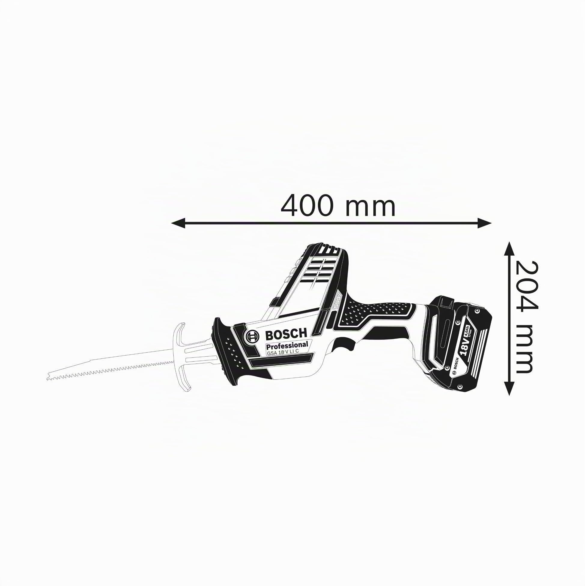 Bosch GSA 18 V-LI C scie sabre 18V L-BOXX 3 lames