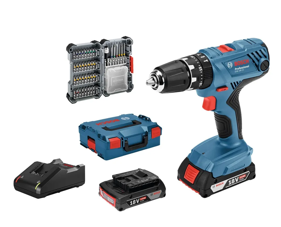 Bosch GSB 18V-21 perceuse-visseuse 18V 2 batteries L-BOXX