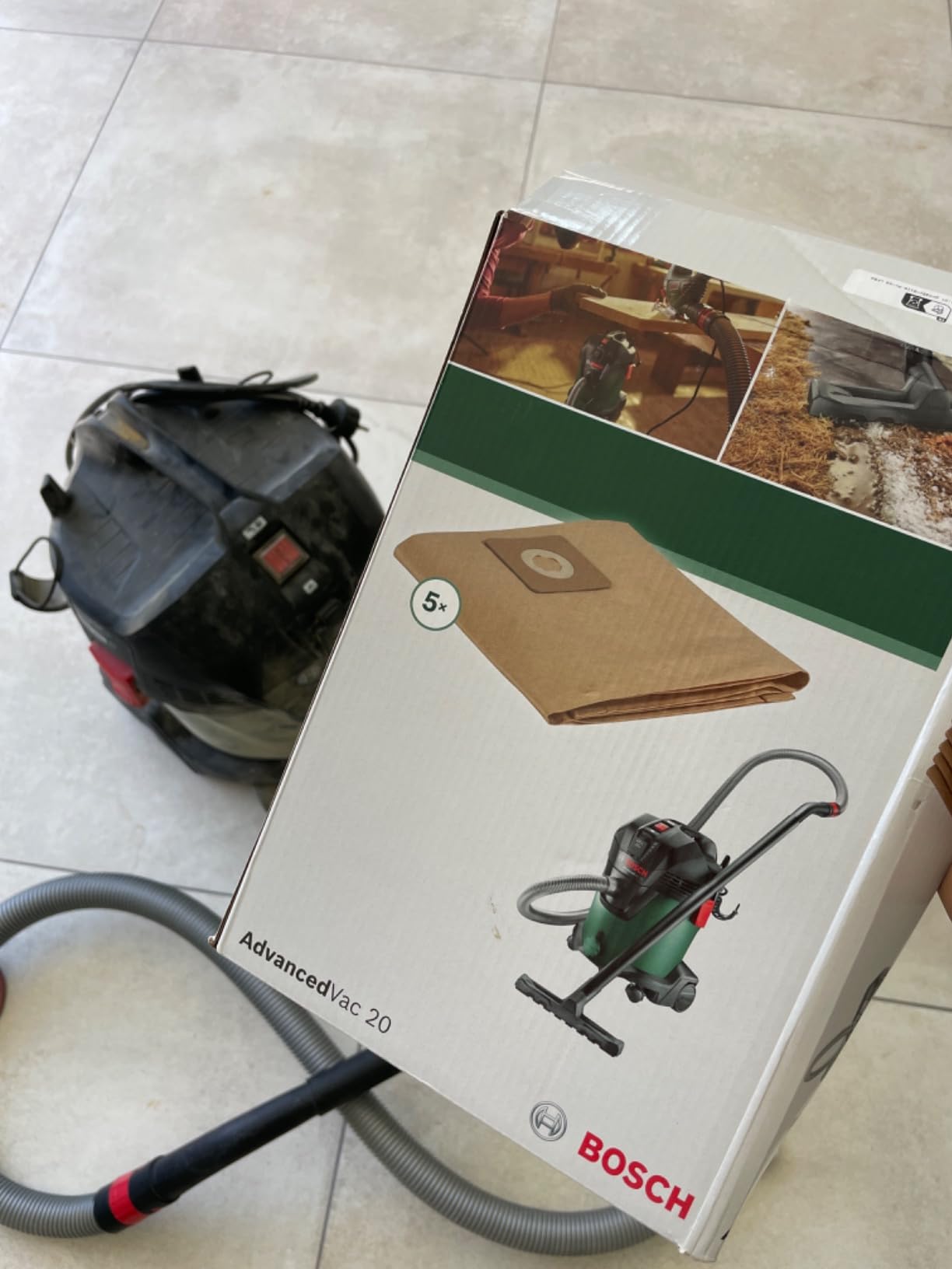 Bosch AdvancedVac 20 sac filtre papier x5