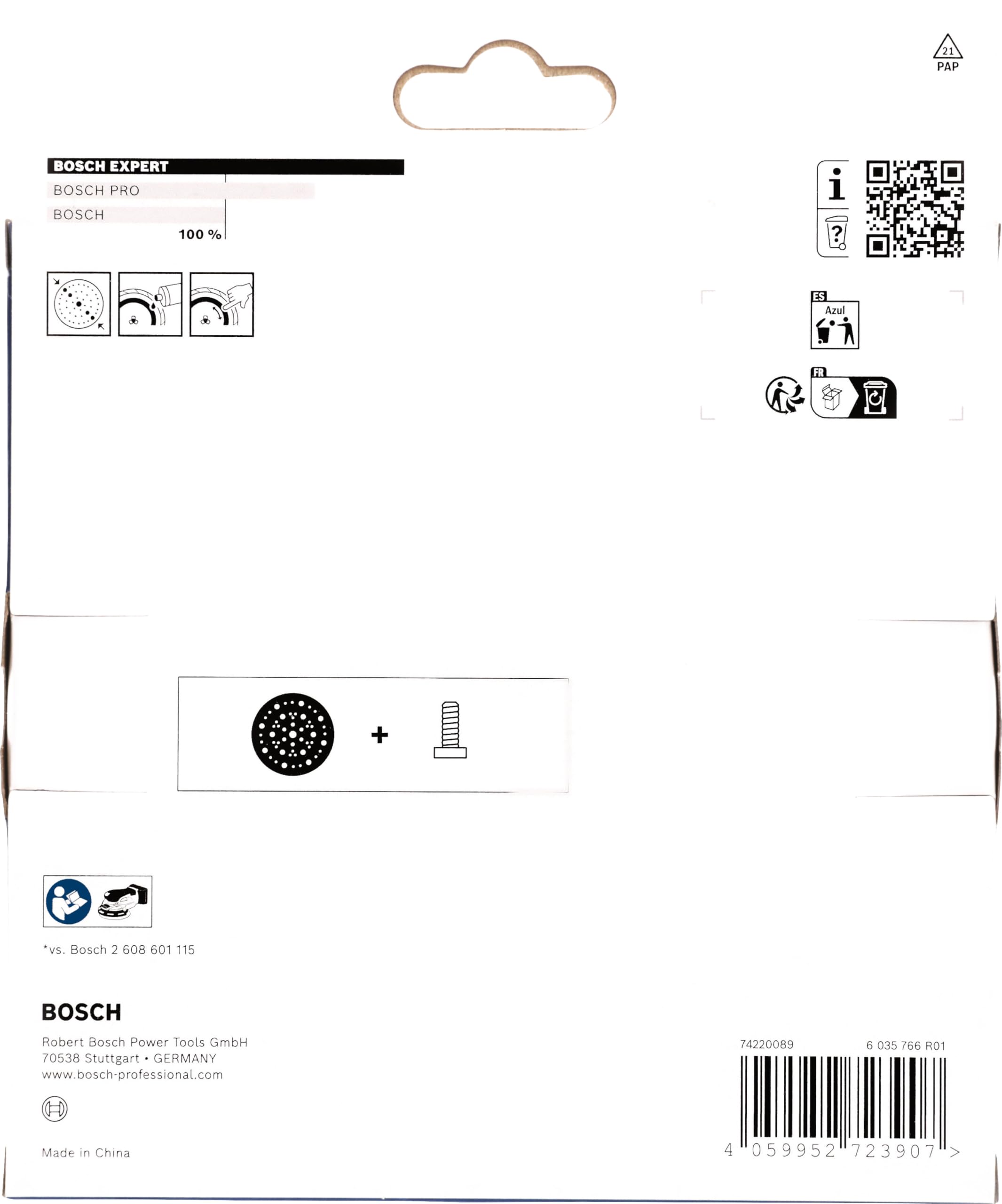 Bosch Expert plateau ponçage multi-trous 150 mm souple