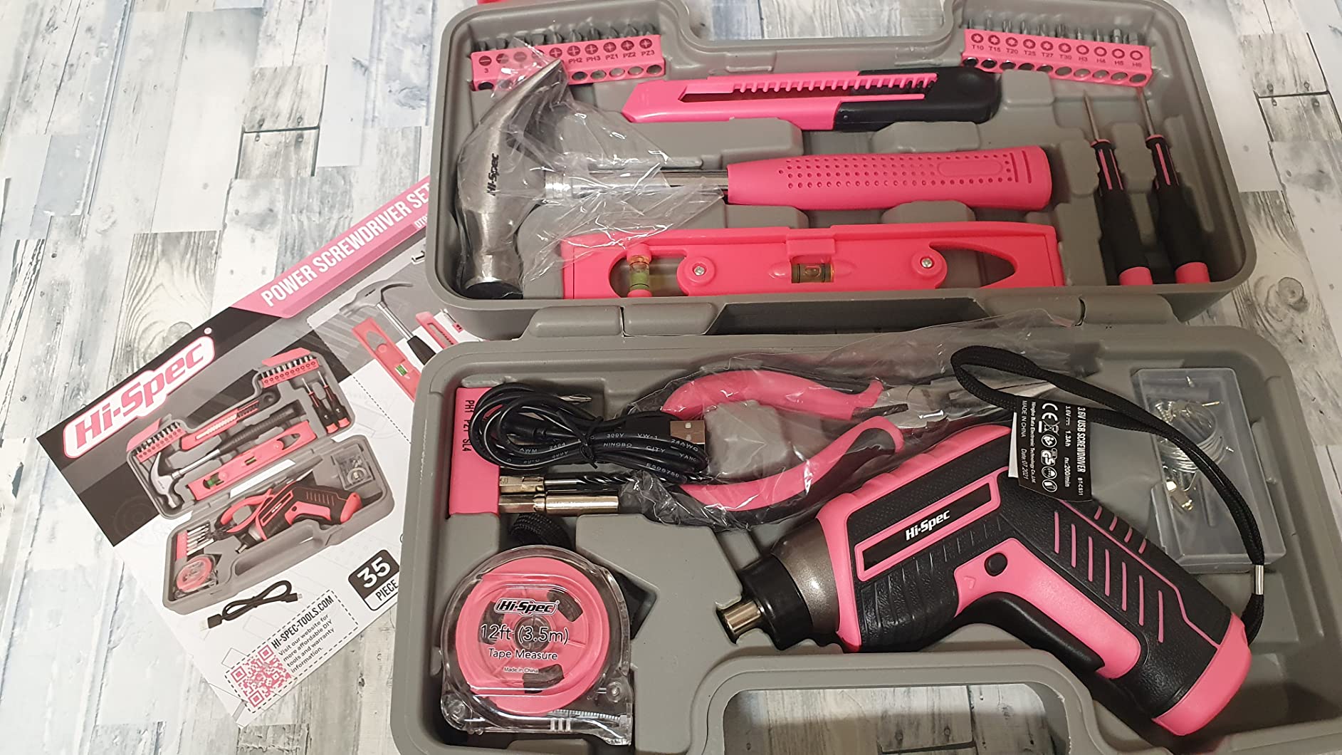 Hi-Spec Cordless Screwdrivers visseuse 3.6V rouge