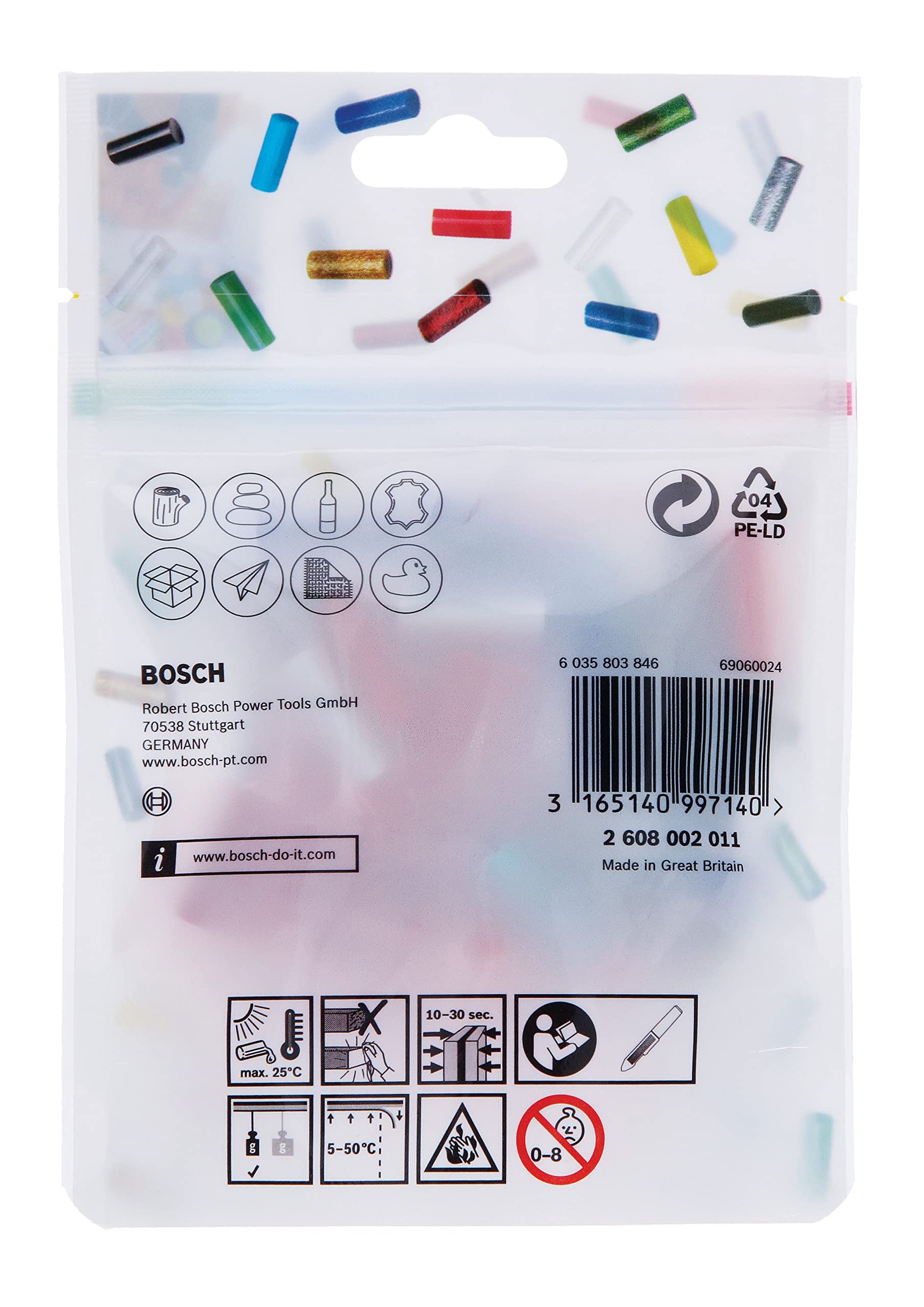 Bosch Gluey bâtons colle paillettes 70 pcs