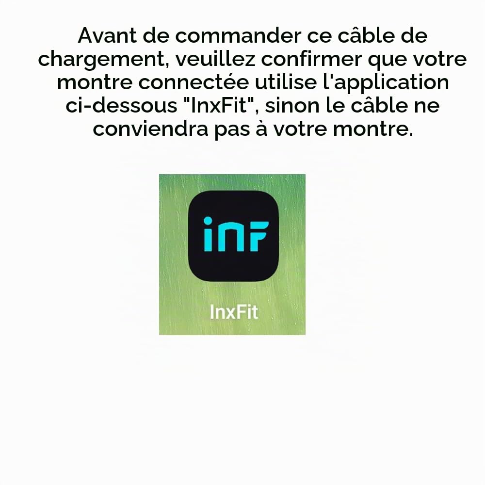 GRV Câbles de charge câble montre InxFit 2 broches magnétique