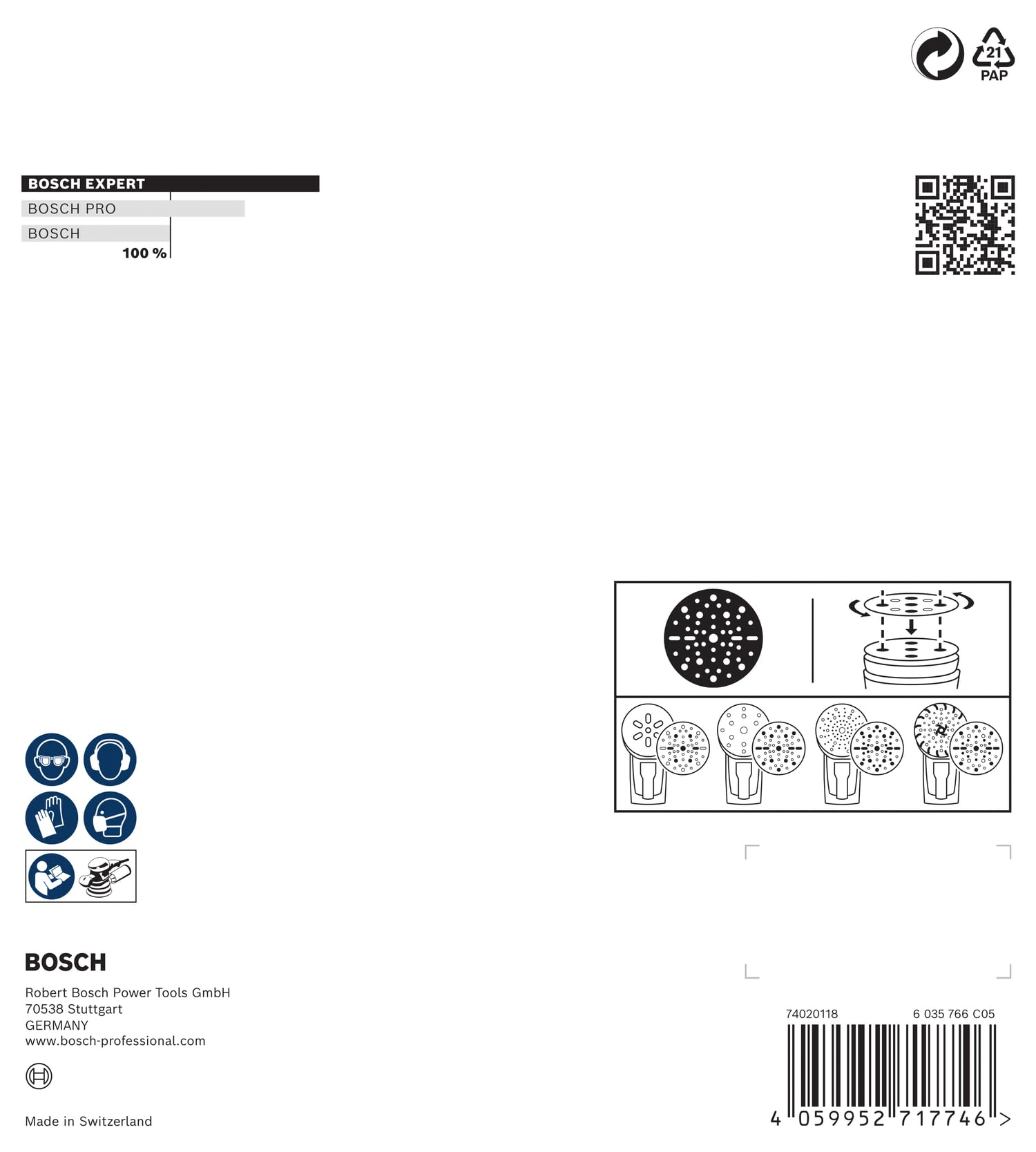Bosch Expert O780 disque abrasif film 150 mm G120 x6