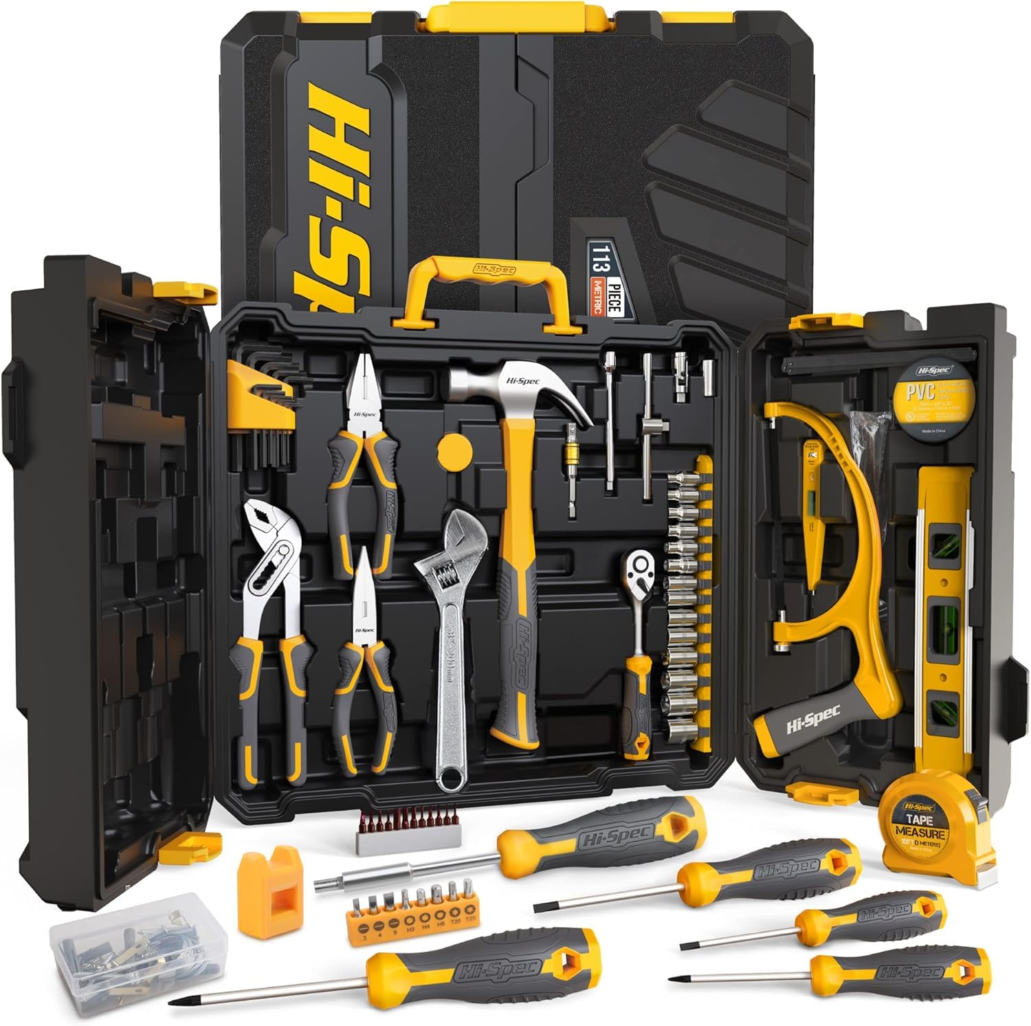 Hi-Spec Tool Kits coffret outils 113 pièces maison