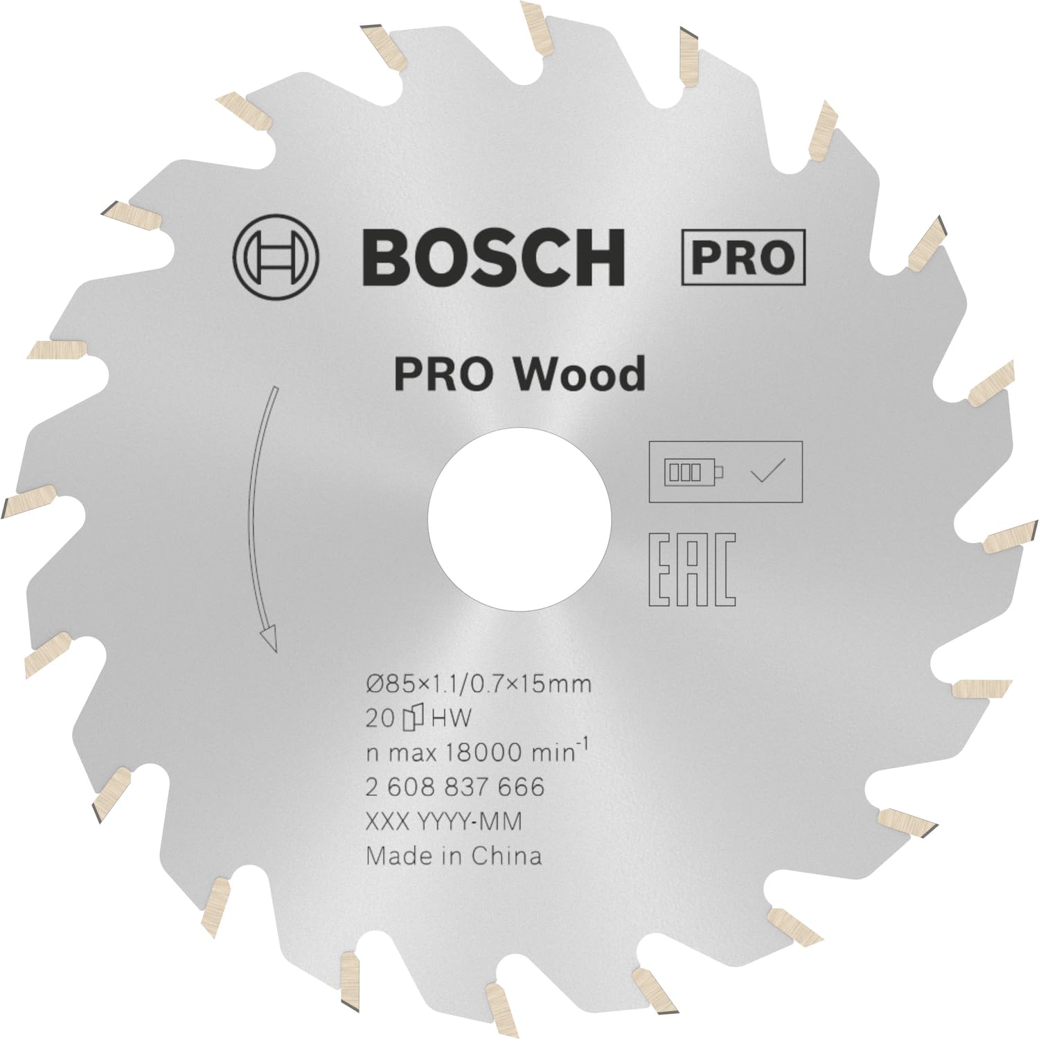 Bosch Standard for Wood lame scie circulaire 85 mm 20 dents bois