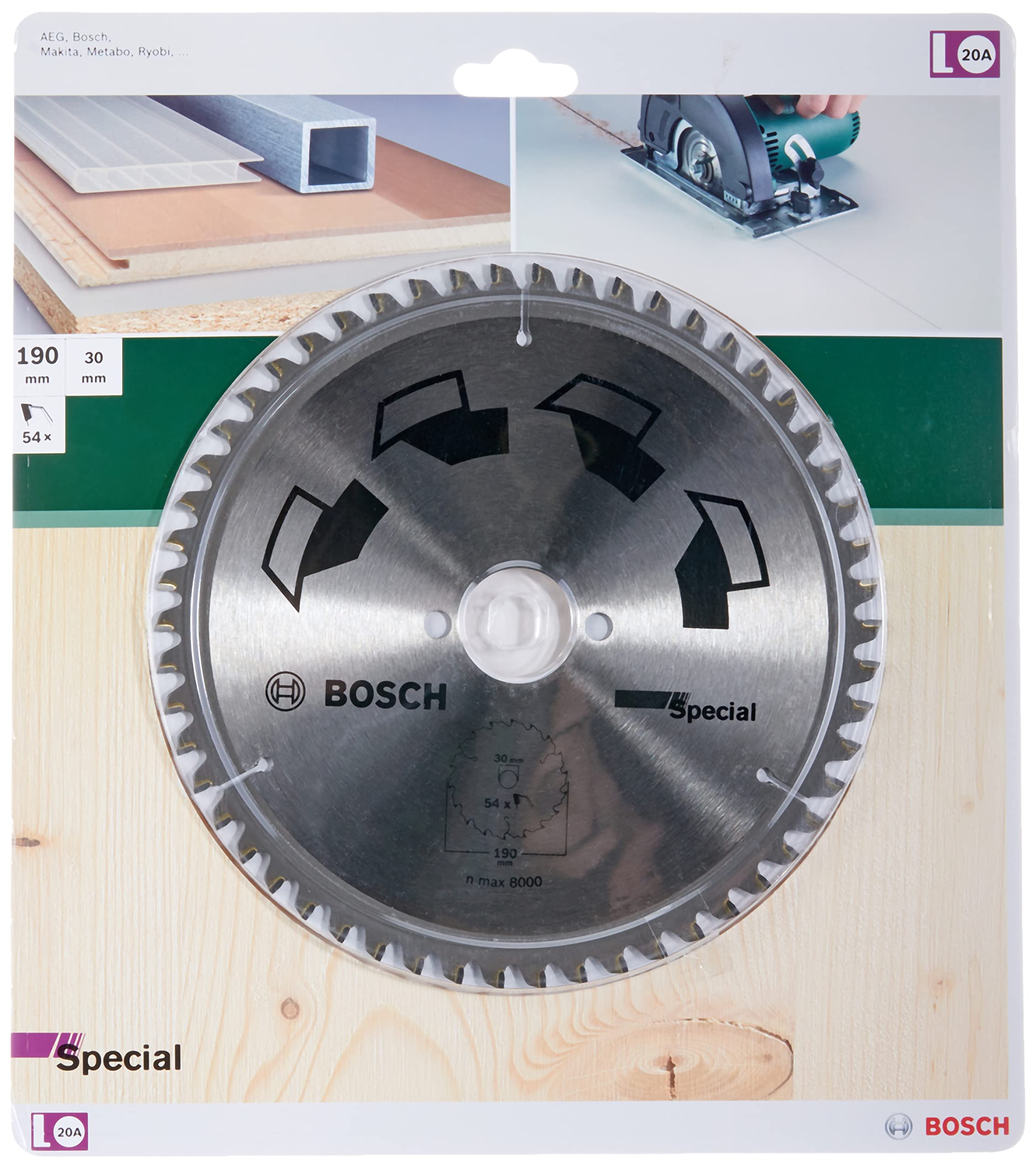 Bosch Lame scie circulaire Special 190x30 mm 54 dents