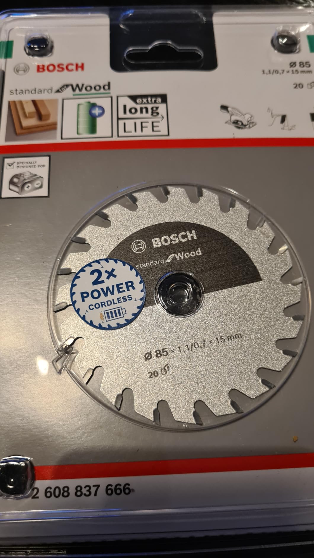 Bosch Standard for Wood lame scie circulaire 85 mm 20 dents bois