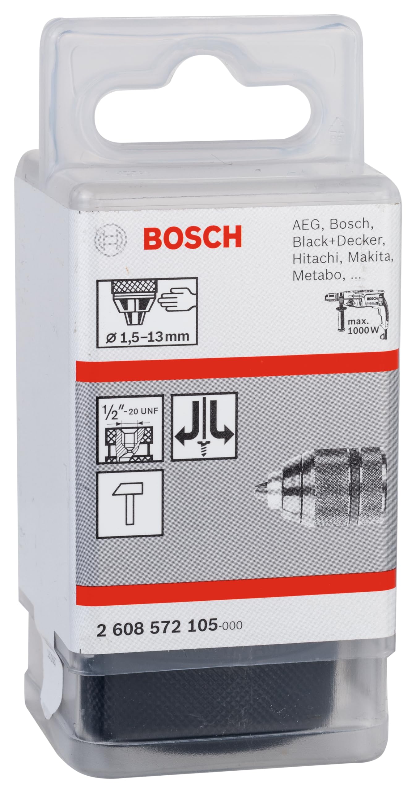 Bosch EXPERT mandrin sans clé 1,5-13 mm 1/2 robuste