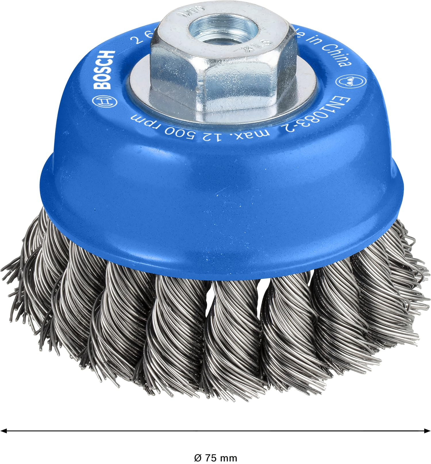 Bosch Pro Steel brosse boisseau 75 mm M10 fils torsadés acier
