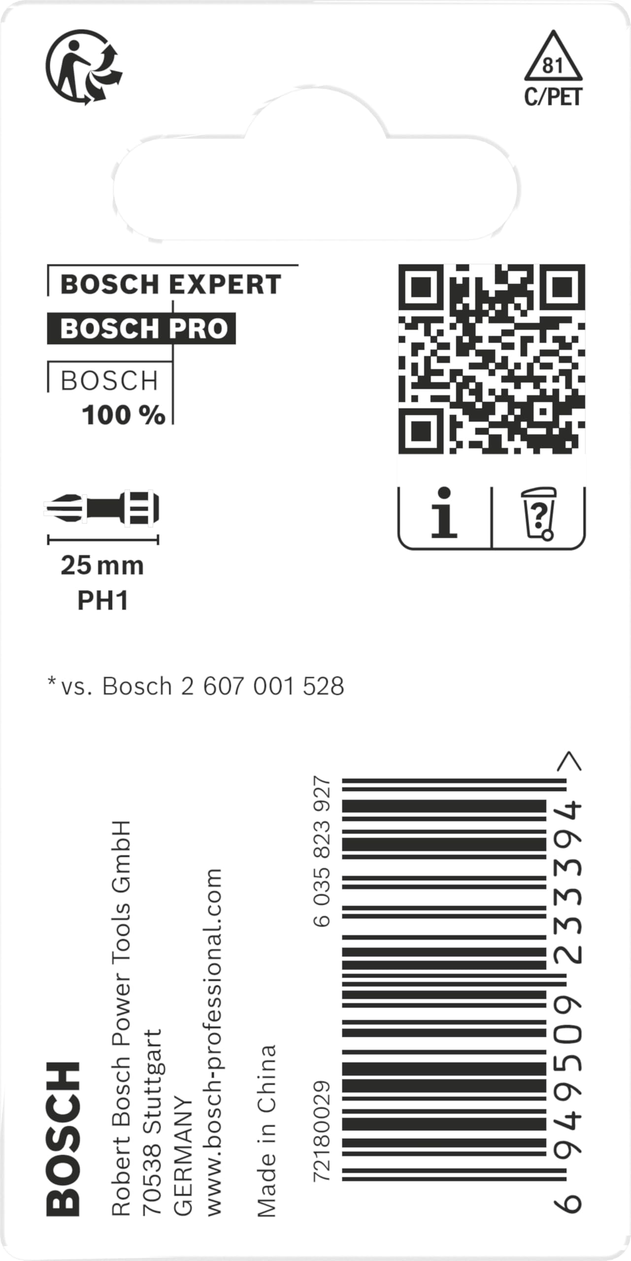 Bosch Embouts Impact Control PH1 25mm x2