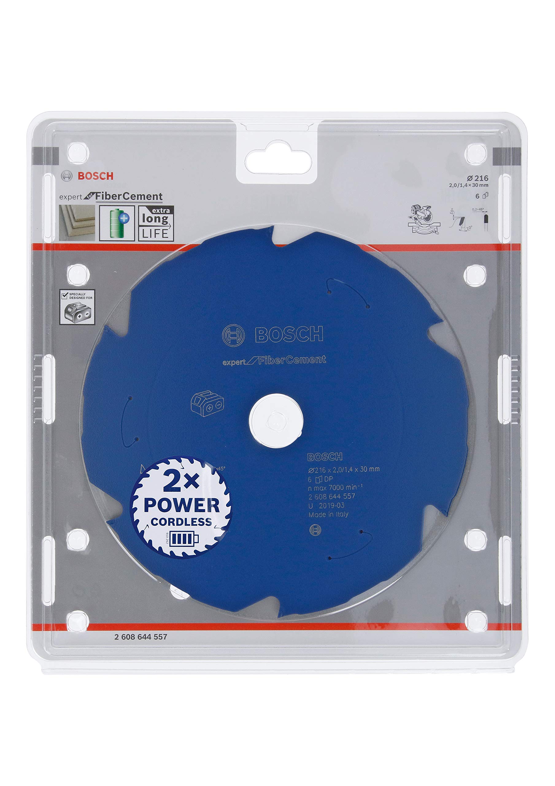 Bosch Expert lame de scie circulaire 216 mm fibrociment 6 dents