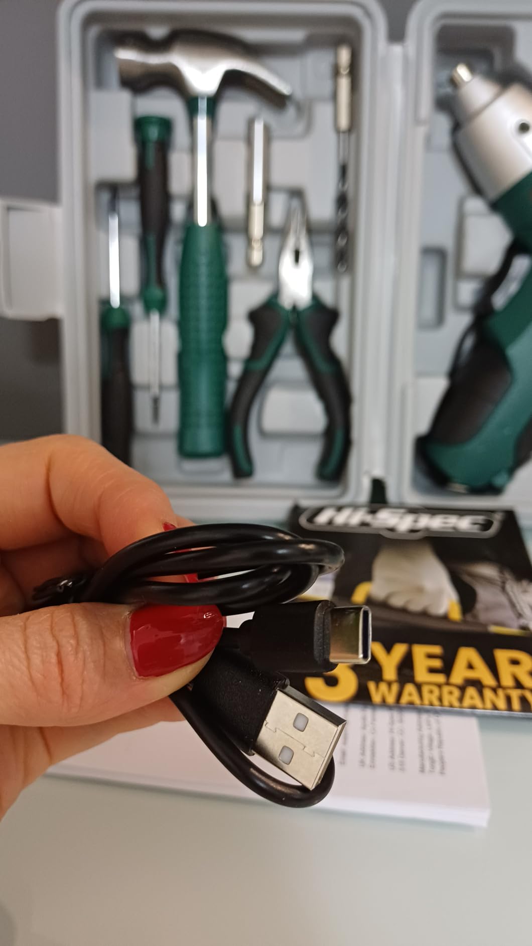 Hi-Spec Drill Drivers perceuse visseuse 8V rose mallette USB