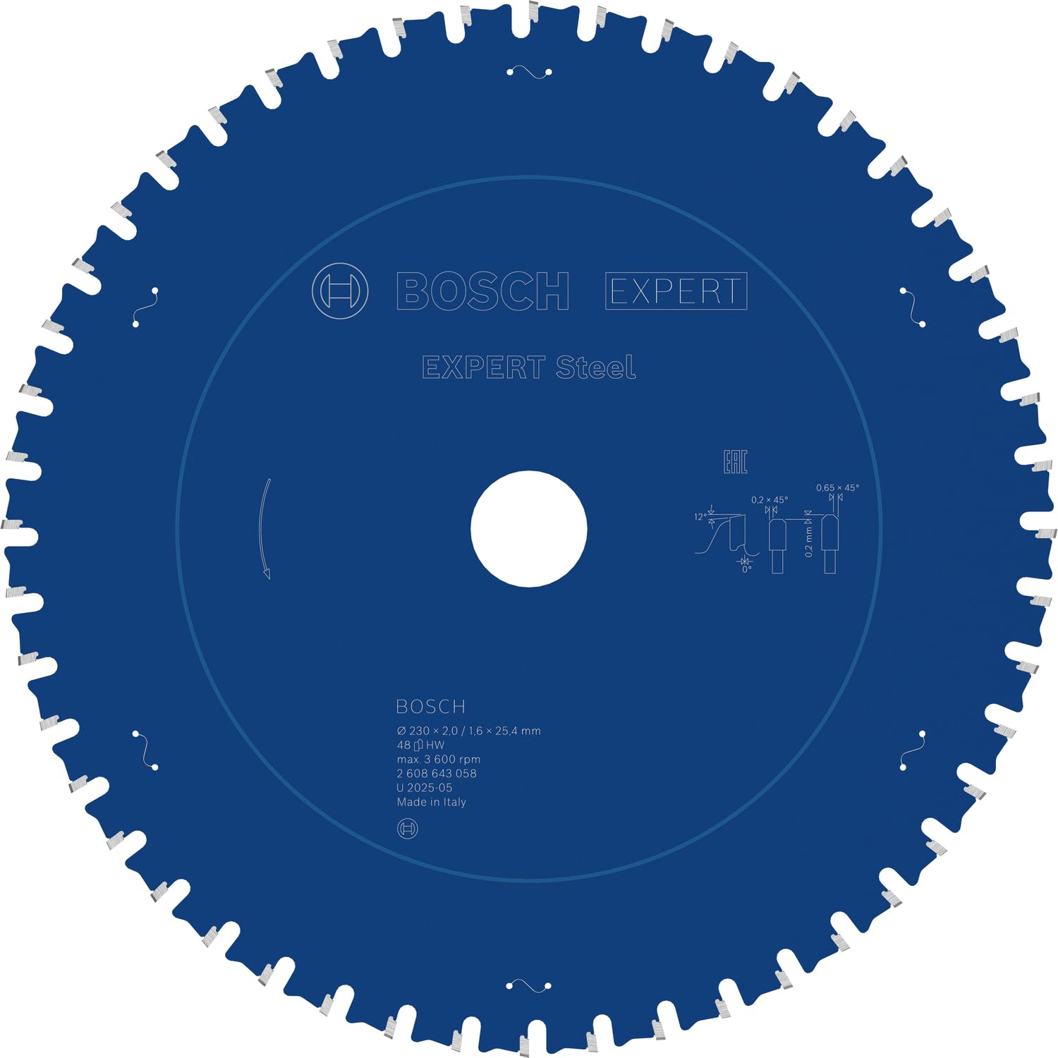 Bosch EXPERT Steel lame scie circulaire 210x30 mm 48 dents acier