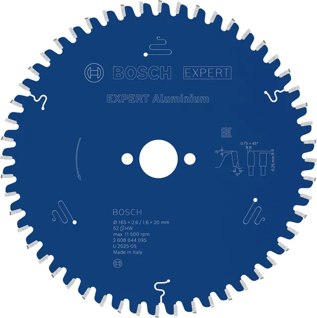 Bosch Expert Aluminium 165 x 20 mm 52 dents lame circulaire alu