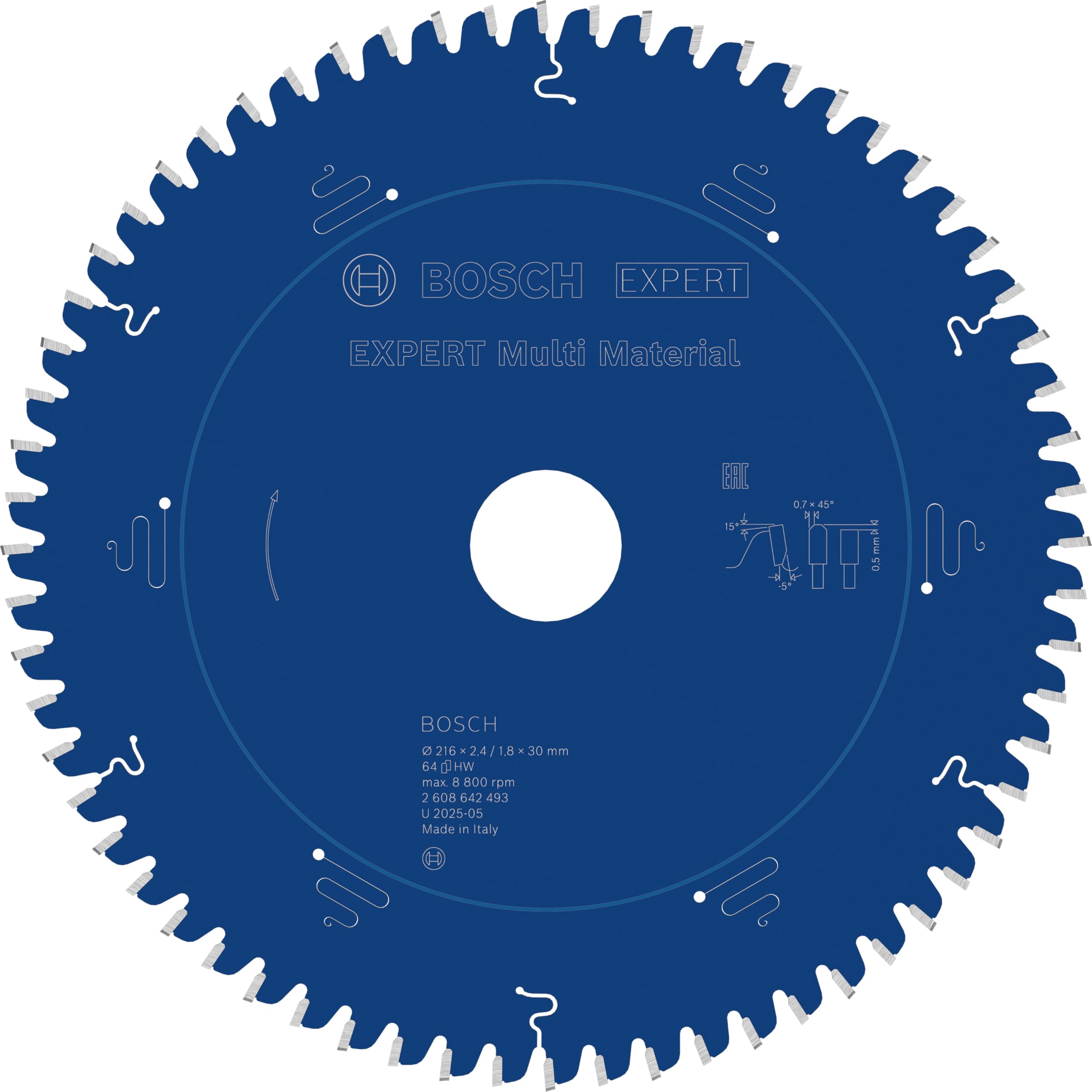 Bosch Expert lame scie circulaire 216 mm 64 dents