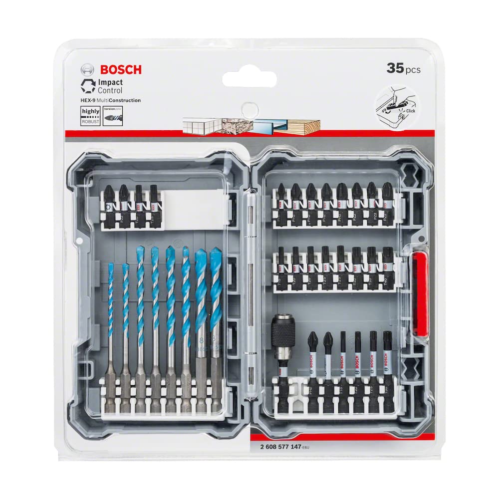 Bosch Set HEX-9 MultiConstruction Impact Control 35 pièces